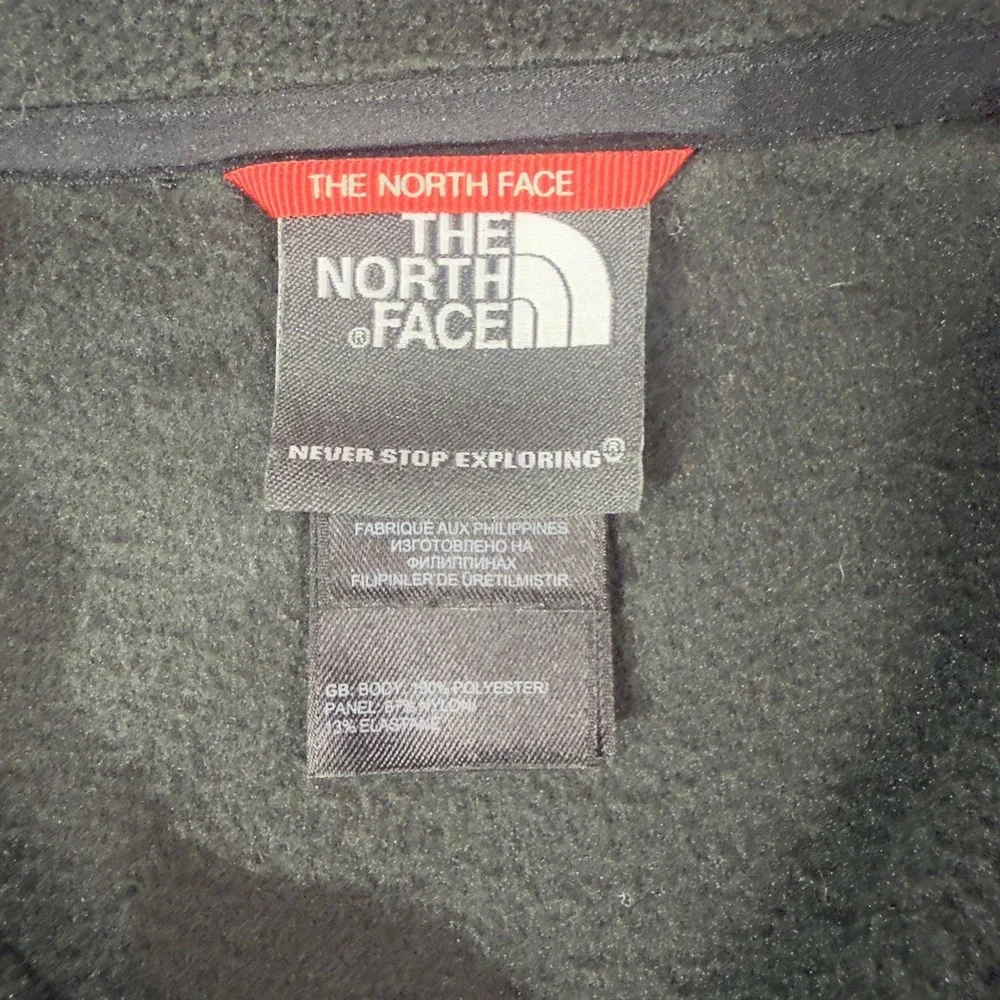 The North Face Sweater Mens Large Black Fleece 1/4 Zip Chest Pocket Pullover